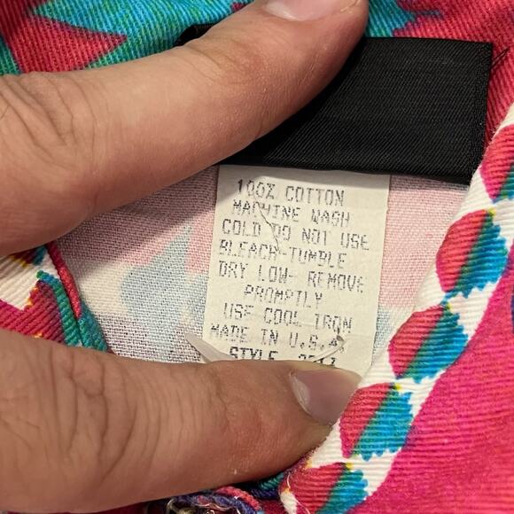 Roughrider Aztec Pattern Long Sleeve Button Down - Picture 8 of 8